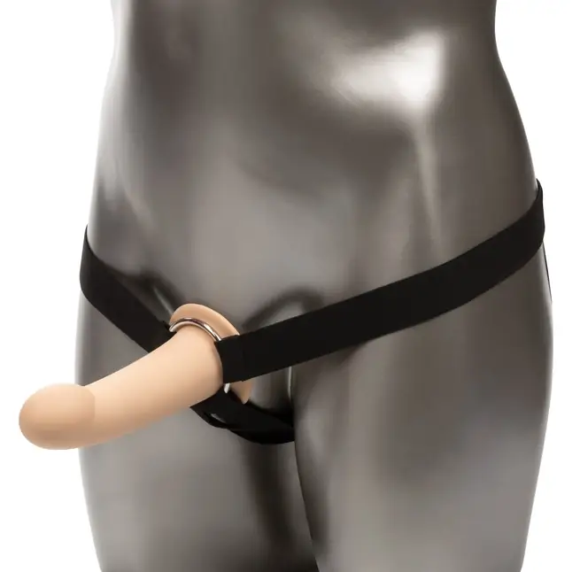 Телесный фаллопротез из силикона Extension with Harness - 15,75 см - Performance Maxx. Фотография 4.
