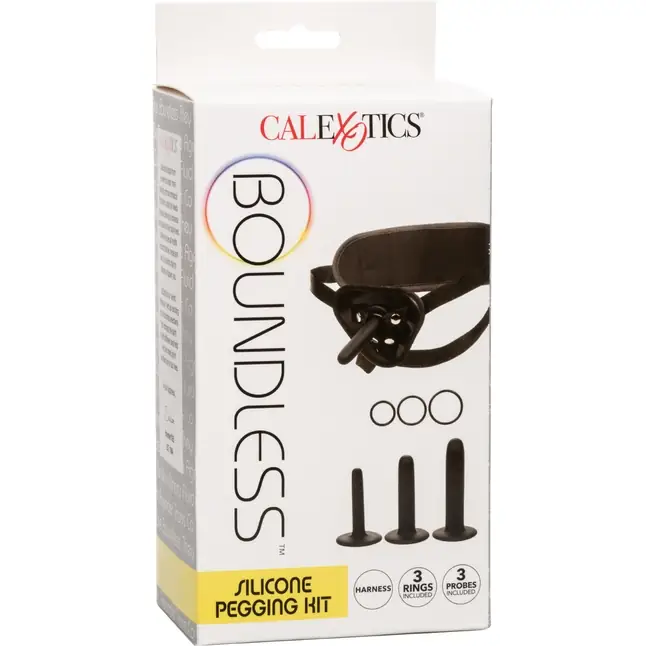 Страпон для анального секса с 3 сменными насадками Silicone Pegging Kit - Boundless. Фотография 13.