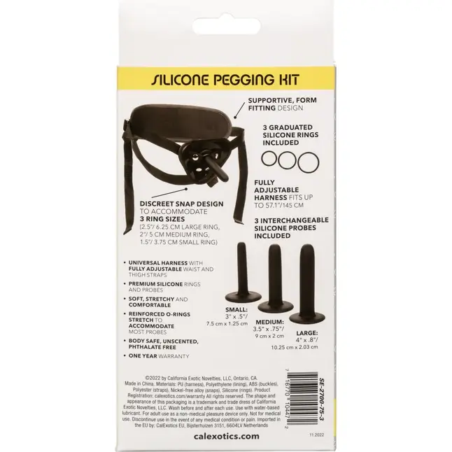Страпон для анального секса с 3 сменными насадками Silicone Pegging Kit - Boundless. Фотография 14.