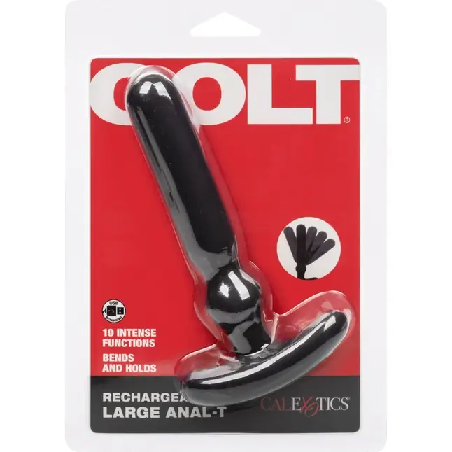 Черный анальный вибростимулятор Rechargeable Large Anal-T - 15 см - Colt. Фотография 8.