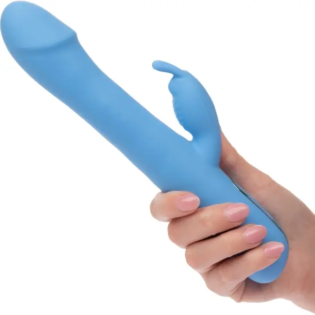 Голубой вибратор-кролик Elite Rotating Rabbit - 23,5 см - Jack Rabbits. Фотография 3.
