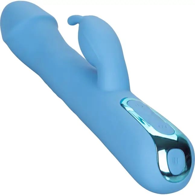 Голубой вибратор-кролик Elite Rotating Rabbit - 23,5 см - Jack Rabbits. Фотография 8.