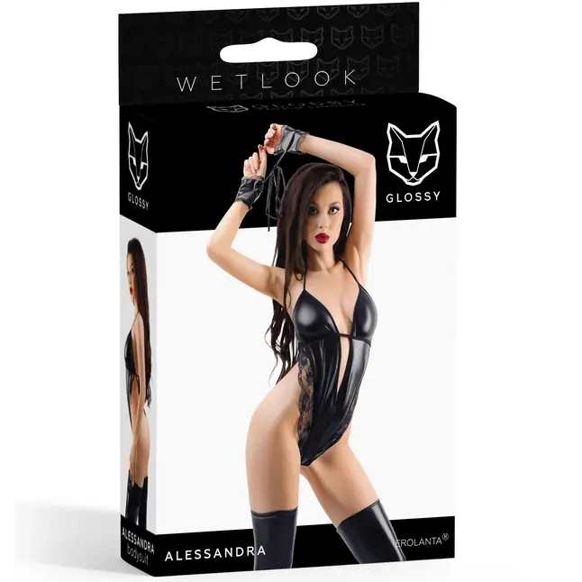 Боди Alessandra из материала wetlook - Glossy. Фотография 5.