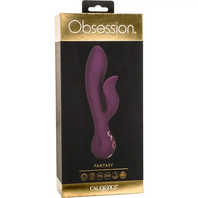 Фиолетовый вибратор-кролик Fantasy - 22,25 см - Obsession. Фотография 2.
