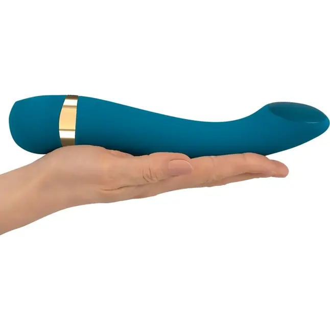 Бирюзовый вибромассажер с температурными режимами Hot n Cold Vibrator - 21,6 см - You2Toys. Фотография 3.