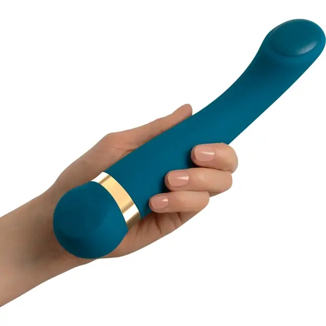 Бирюзовый вибромассажер с температурными режимами Hot n Cold Vibrator - 21,6 см - You2Toys. Фотография 4.