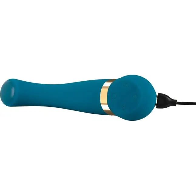 Бирюзовый вибромассажер с температурными режимами Hot n Cold Vibrator - 21,6 см - You2Toys. Фотография 6.