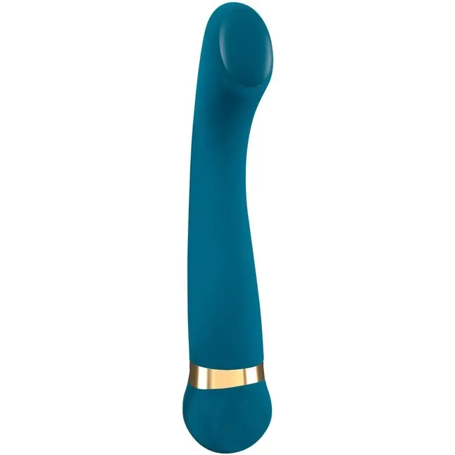 Бирюзовый вибромассажер с температурными режимами Hot n Cold Vibrator - 21,6 см - You2Toys