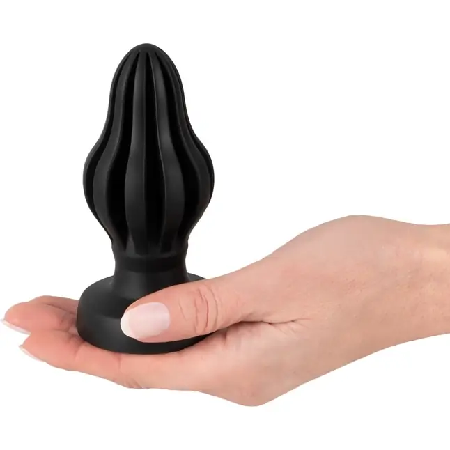 Черная анальная пробка Super Soft Butt Plug - 11,1 см - Anos. Фотография 3.