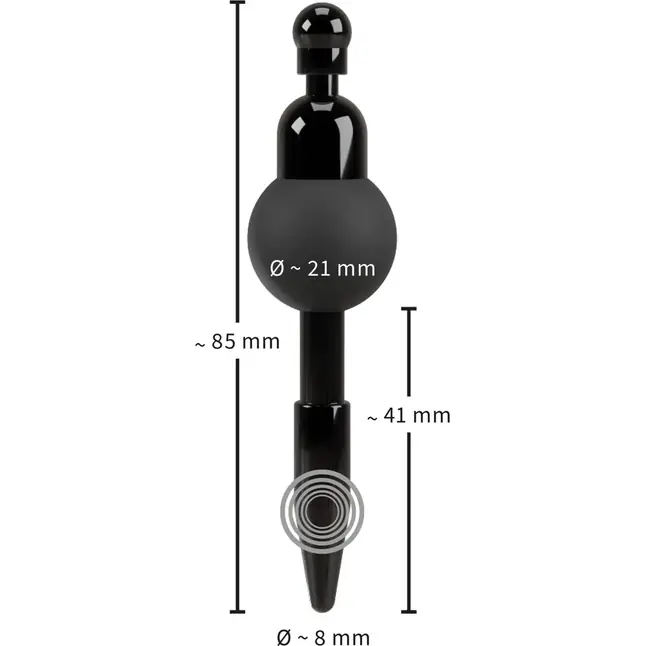 Черный уретральный вибростимулятор Vibrating Penis Plug - You2Toys. Фотография 4.