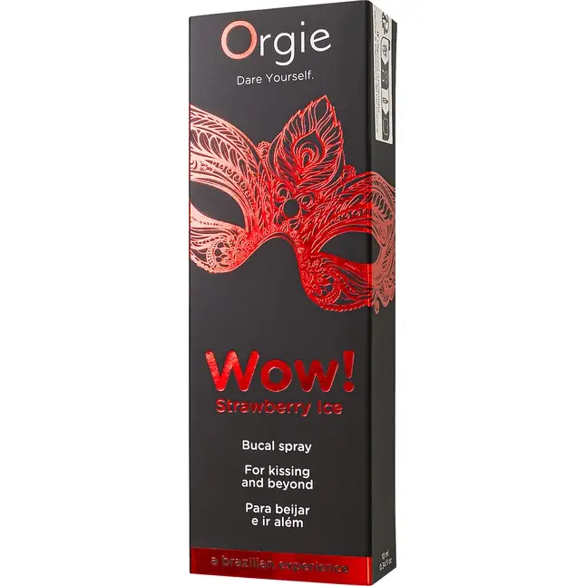 Оральный спрей ORGIE Wow! Strawberry Ice Blowjob Spray с охлаждающим и возбуждающим эффектом - 10 мл. Фотография 6.