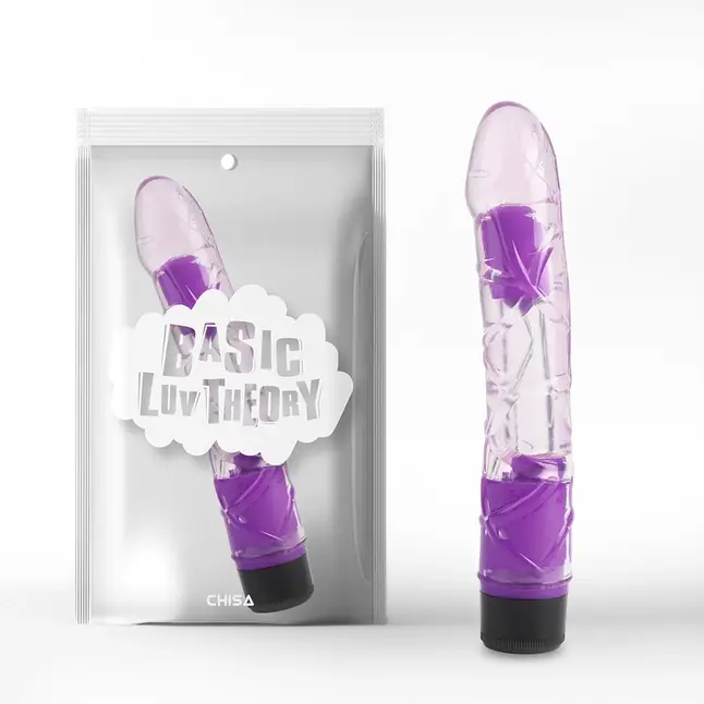 Сиреневый реалистичный вибратор 9 Inch Realistic Vibe - 23 см - Basic Luv Theory. Фотография 2.