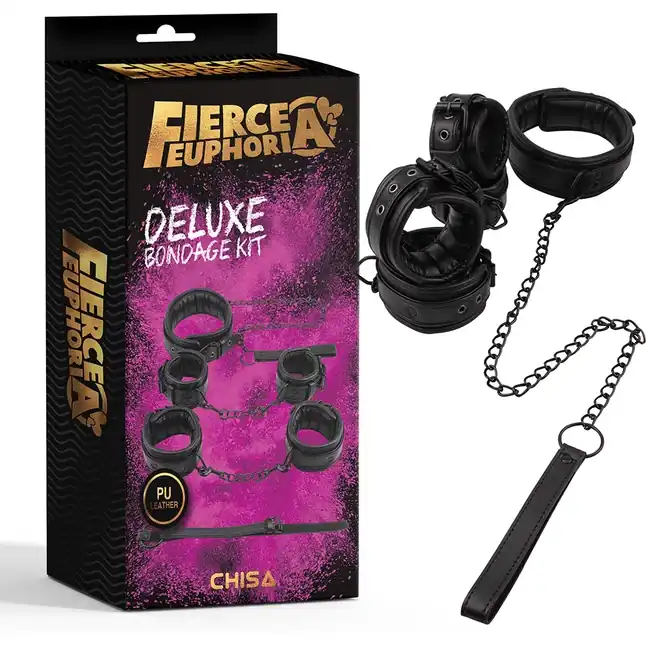 БДСМ-набор из 4 предметов Deluxe Bondage Kit - Fierce Euphoria. Фотография 2.