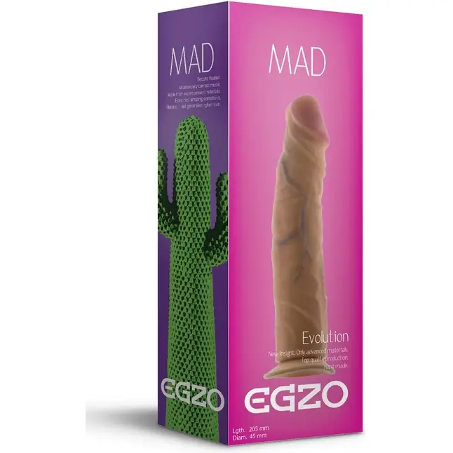 Реалистичный фаллоимитатор без мошонки Mad Cactus - 20,5 см. FFF