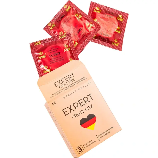 Ароматизированные презервативы EXPERT Fruit Mix - 3 шт. Фотография 3.