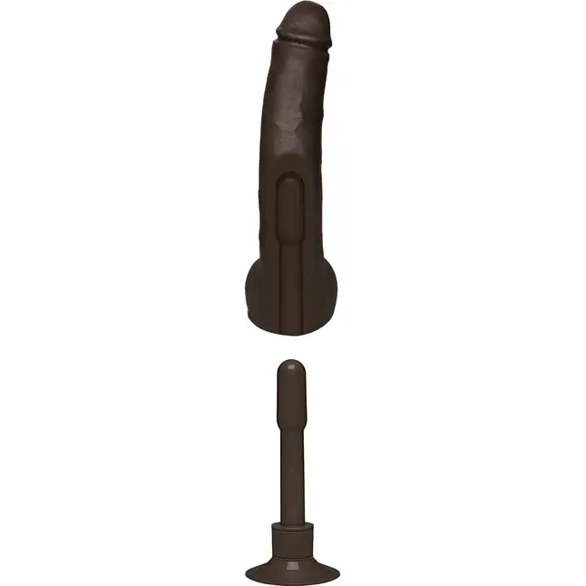 Коричневый вибратор-реалистик Safaree Samuels - 29,8 см - Signature Cocks. Фотография 3.