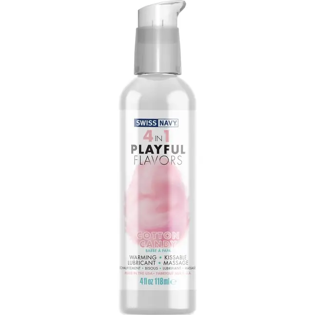 Массажный гель 4-в-1 Cotton Candy с ароматом сладкой ваты - 118 мл - 4-in-1 Playful Flavors
