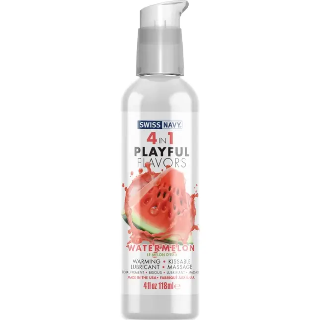 Массажный гель 4-в-1 Watermelon с ароматом арбуза - 118 мл - 4-in-1 Playful Flavors