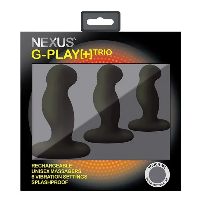 Набор из 3 черных вибровтулок Nexus G-Play Trio. Фотография 2.
