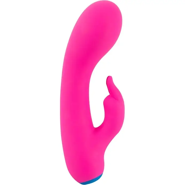 Розовый мини-вибратор со стимулятором клитора - 14,5 см - You2Toys. Фотография 3.