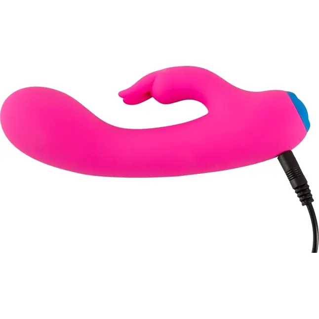 Розовый мини-вибратор со стимулятором клитора - 14,5 см - You2Toys. Фотография 6.