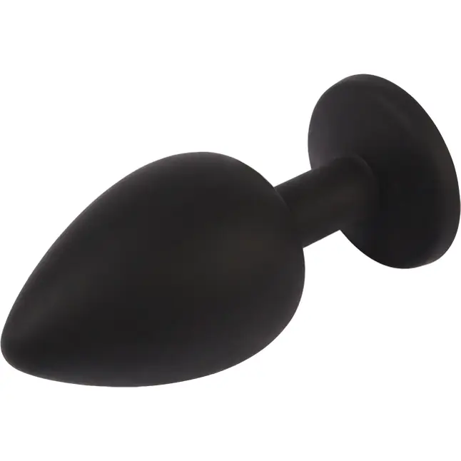 Черная анальная пробка с кристаллм Booty Fantasy Gem Plug L - 9,5 см - Senuelo. Фотография 5.