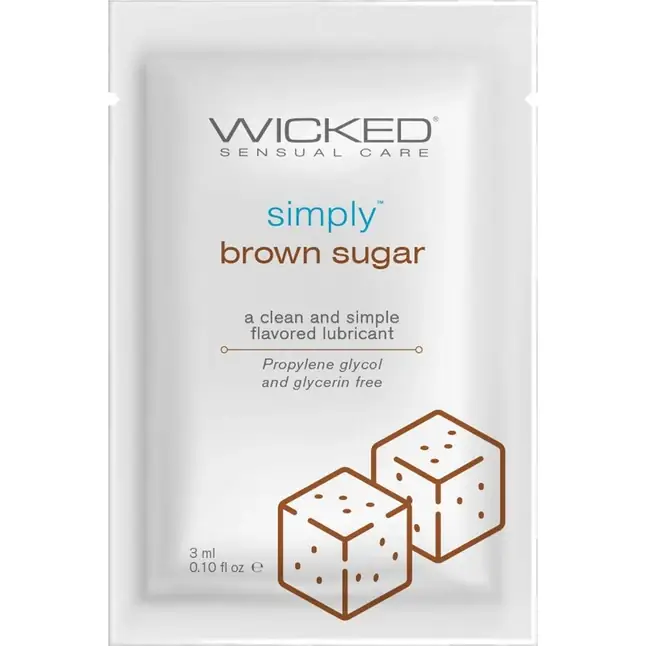 Саше лубриканта на водной основе Simply Aqua Brown Sugar с ароматом коричневого сахара - 3 мл - Simply