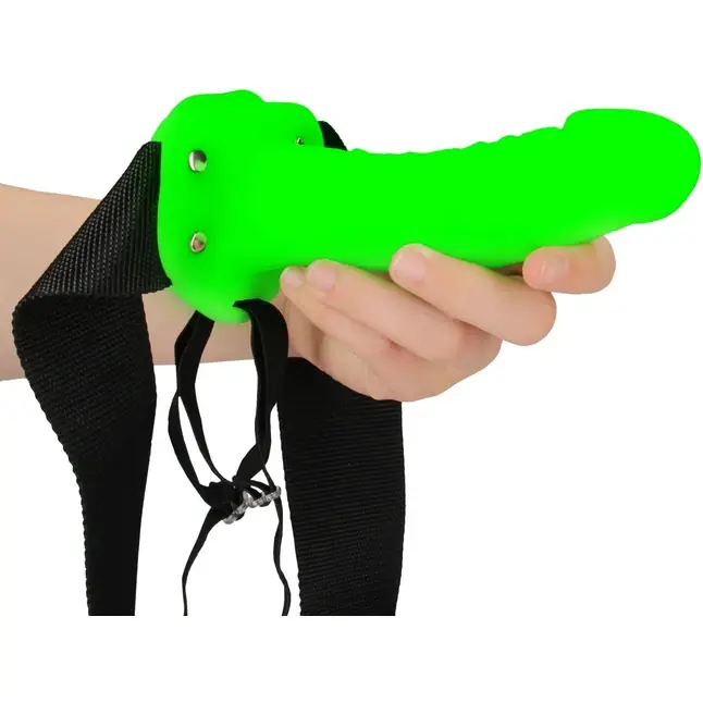 Люминесцентный фаллопротез 7’’ Glow in The Dark - 18 см - Ouch!