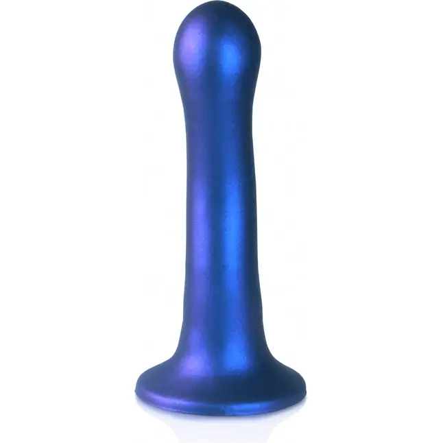 Синий фаллоимитатор Ultra Soft - 18 см - Ouch!. Фотография 6.