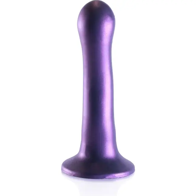 Фиолетовый фаллоимитатор Ultra Soft - 18 см - Ouch!. Фотография 5.