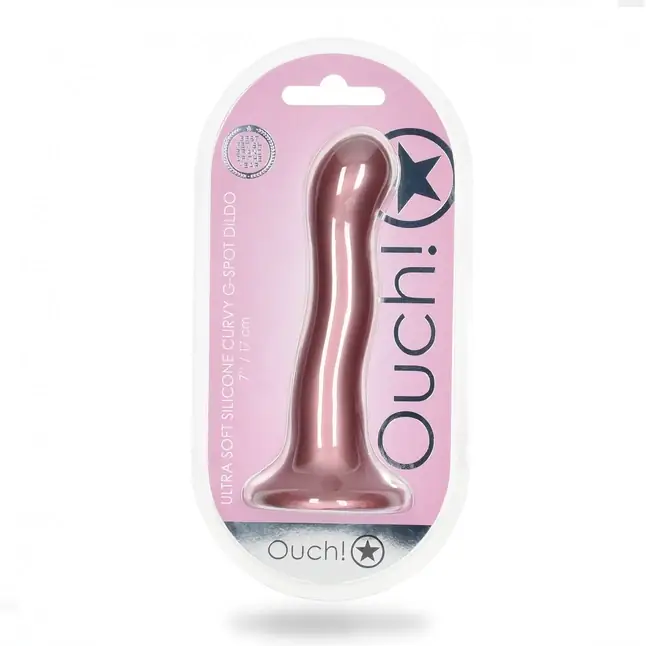Розовый фаллоимитатор Ultra Soft - 18 см - Ouch!. Фотография 2.