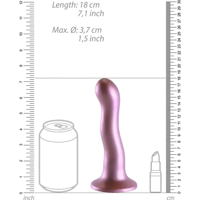 Розовый фаллоимитатор Ultra Soft - 18 см - Ouch!. Фотография 4.
