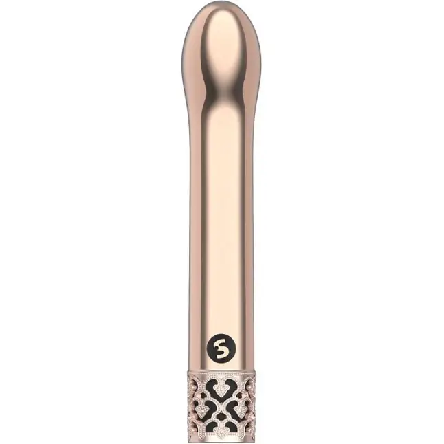 Розовый мини-вибратор G-точки Jewel - 12 см - Royal Gems. Фотография 4.