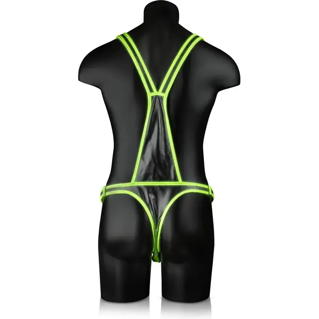 Мужская люминесцентная сбруя на тело размера L-XL - Ouch!. Фотография 2.