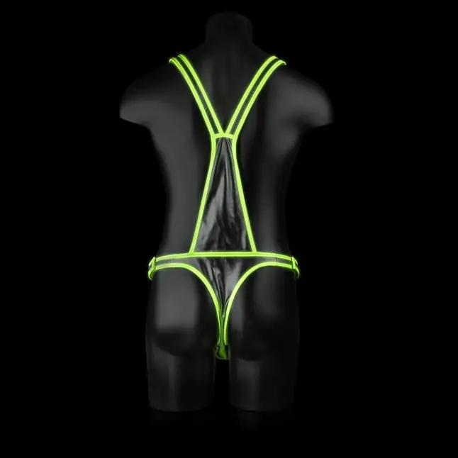 Мужская люминесцентная сбруя на тело размера L-XL - Ouch!. Фотография 5.