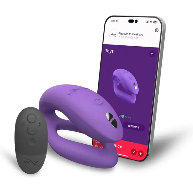 Фиолетовый вибратор для пар We-Vibe Sync O