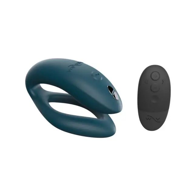 Темно-зеленый вибратор для пар We-Vibe Sync O. Фотография 4.