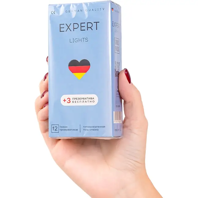 Ультратонкие презервативы EXPERT Lights - 12 шт.( 3 в подарок). Фотография 4.