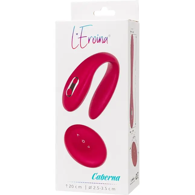 Бордовый многофункциональный вибратор Caberna - L EROINA. Фотография 18.