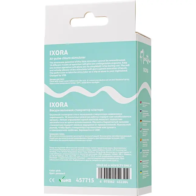 Розовый вакуум-волновой стимулятор Ixora - Flovetta. Фотография 9.
