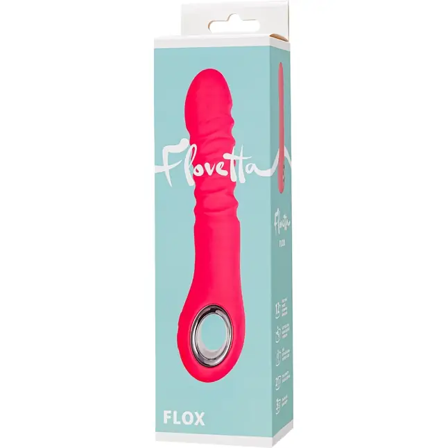 Коралловый вибратор Flox с возвратно-поступательными движениями - 21,5 см - Flovetta. Фотография 9.