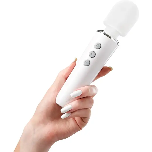 Белый жезловый вибромассажёр Wand Massager - 19 см - Оки-Чпоки. Фотография 2.