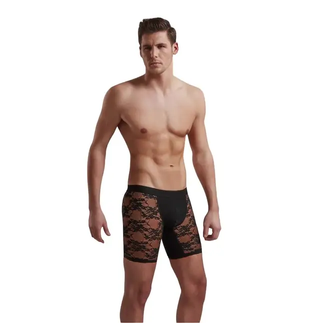 Мужские трусы-боксеры с кружевным вставками Doreanse Black Lace. Фотография 3.