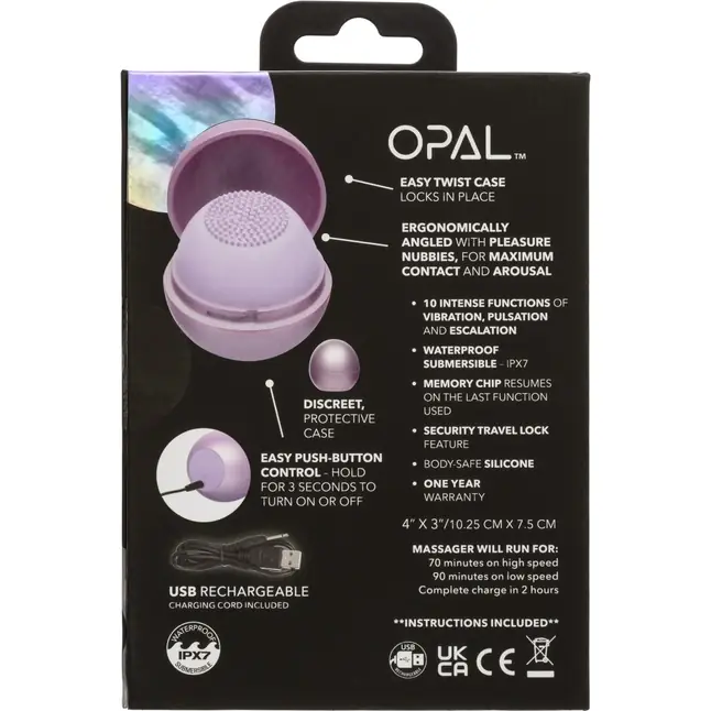 Сиреневый вибромассажер Opal Tickler Massager - Opal. Фотография 5.