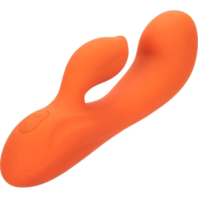 Оранжевый вибромассажер Stella Liquid Silicone Dual “G” - 17,75 см - Stella. Фотография 8.