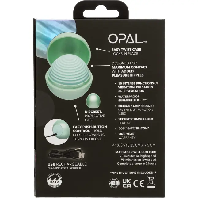 Зеленый вибромассажер Opal Ripple Massager - Opal. Фотография 5.