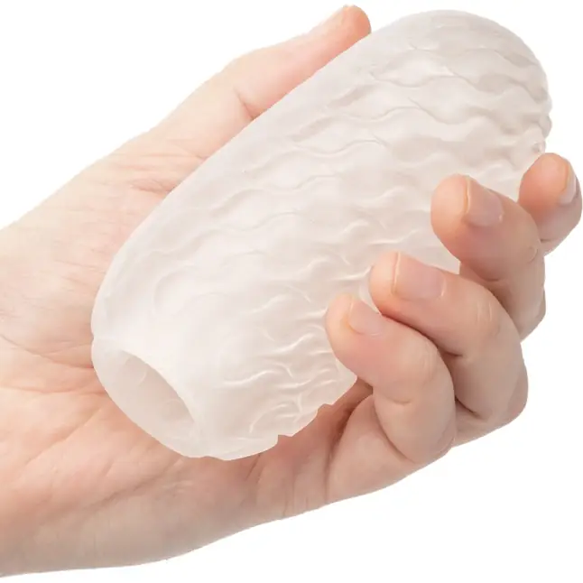 Двусторонний мастурбатор с серым стимулирующим шариком Reversible Squishy Ball Stroker - Boundless. Фотография 2.