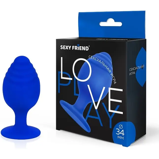 Синяя силиконовая анальная втулка - 7 см - SEXY FRIEND СЕКСУАЛЬНАЯ ИГРА. Фотография 2.