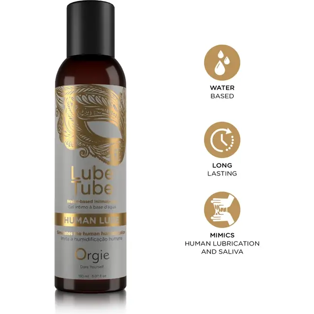 Интимный гель на водной основе Lube Tube Human Lube - 150 мл. Фотография 3.