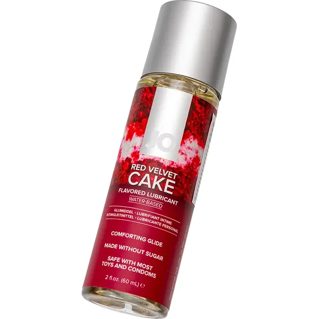 Лубрикант на водной основе JO H2O Red Velvet Cake Flavored Lubricant - 60 мл - JO H2O Flavors. Фотография 4.